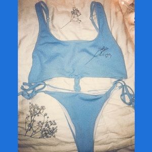 Sky Blue Tie Knot Bikini